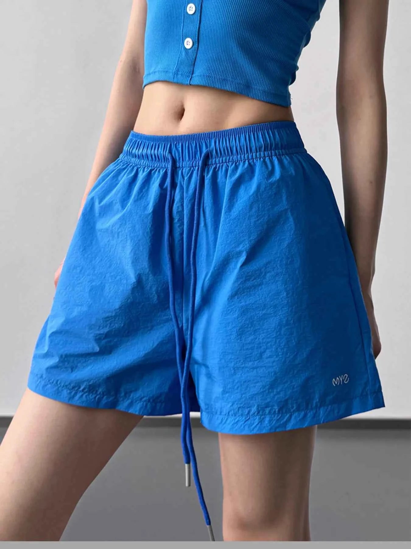 High Waisted Drawstring Shorts