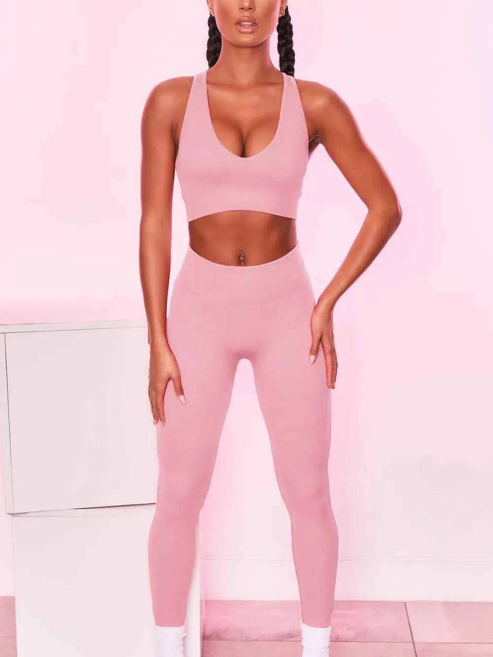 Scoop Neck Wide Strap Active Bra