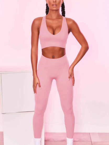 Scoop Neck Wide Strap Active Bra