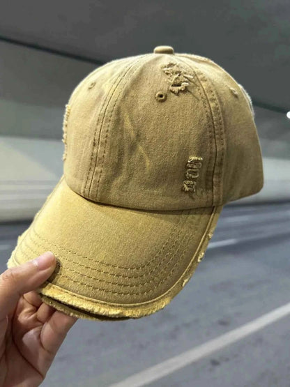Distressed Solid Color Baseball Cap