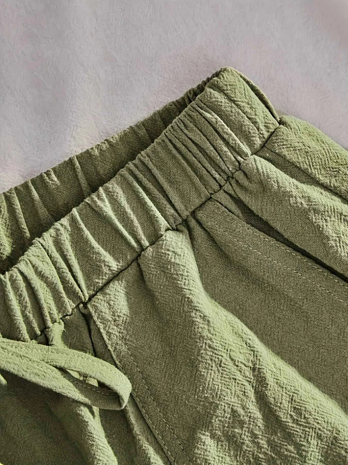 Elastic Waist Shorts with Pockets