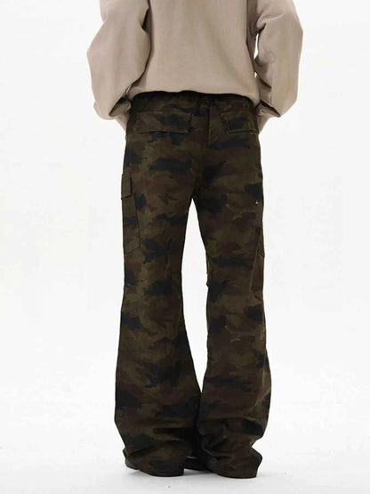 Men's Camouflage Wide Leg Cargo Pants