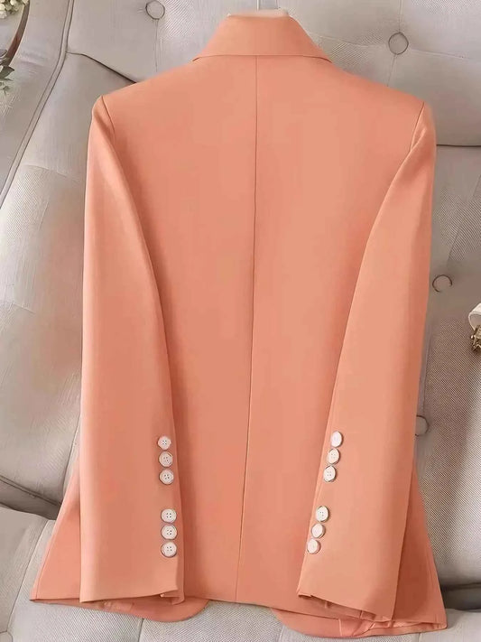 Single-Button Long Sleeve Blazer