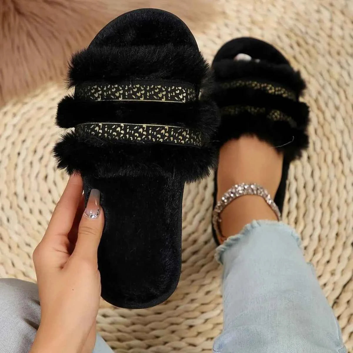 Open Toe Platform Slippers