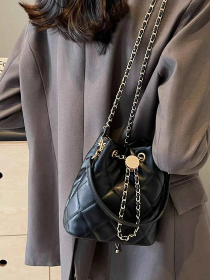 Bucket Crossbody Bag with Chain