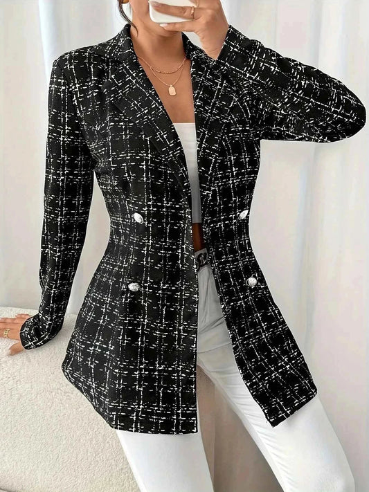 Tweed Double-Breasted Blazer