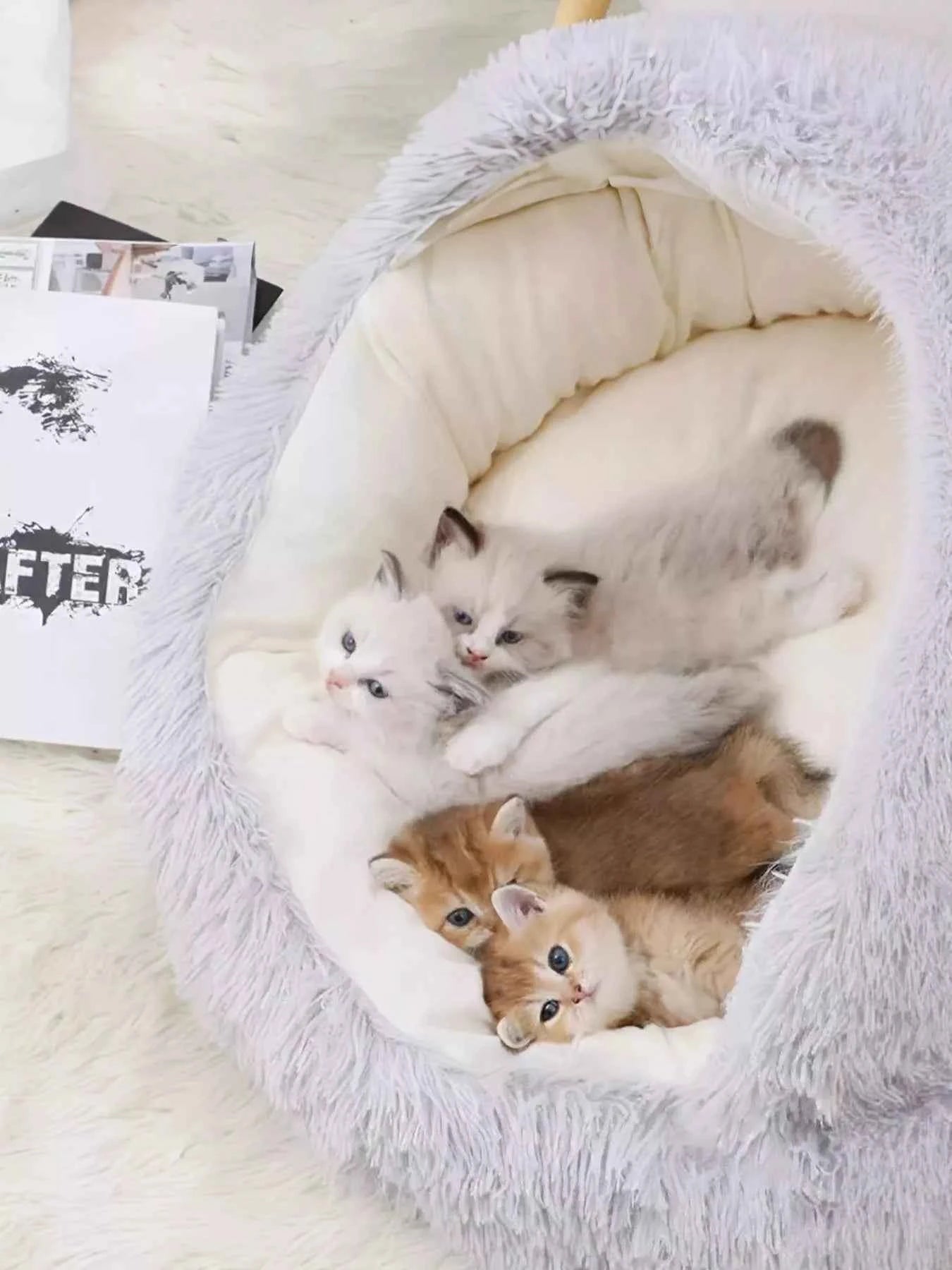 Round Plush Calming Pet Nest
