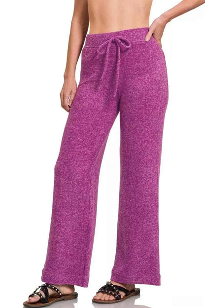 Zenana Soft  Brushed Hacci Pants