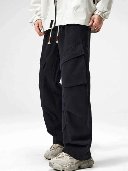 Men's Plus Size Cargo Utility Pants with Multiple Pockets