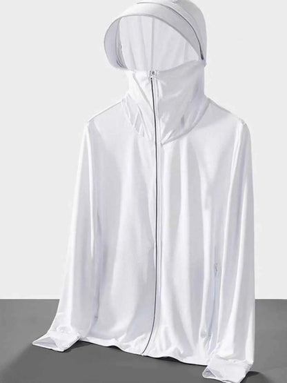 Men's Plus Size Hooded Performance Jacket with Face Shield