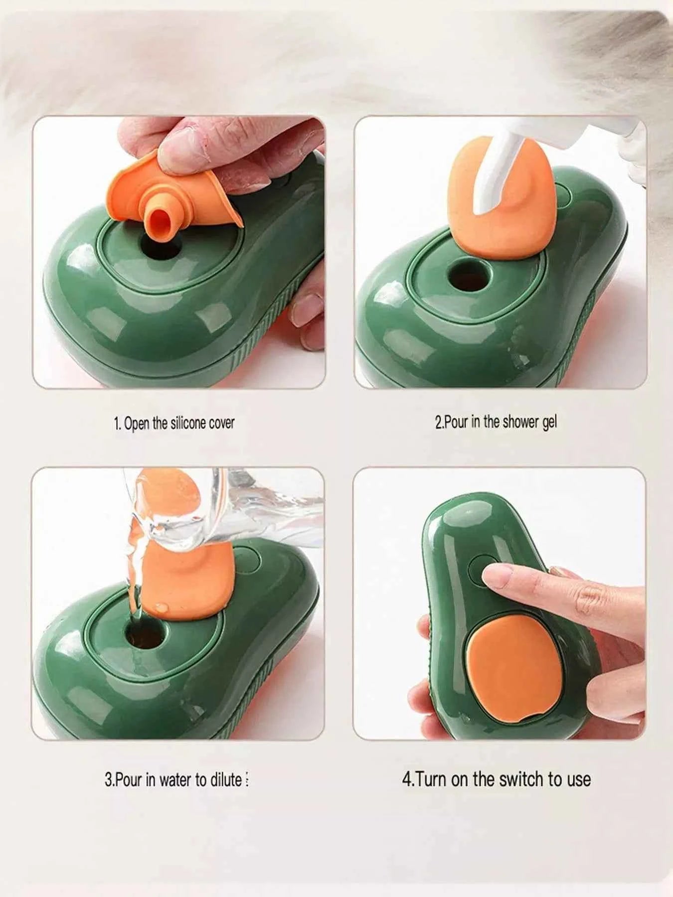Gentle Silicone Bristle Pet Shower Brush