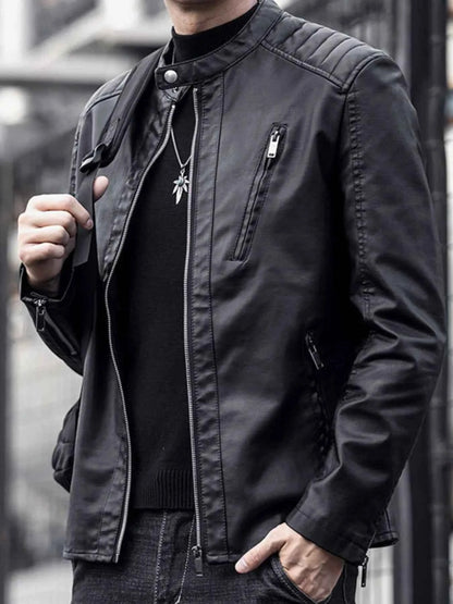 Men's Plus Size Zip Up Long Sleeve Jacket