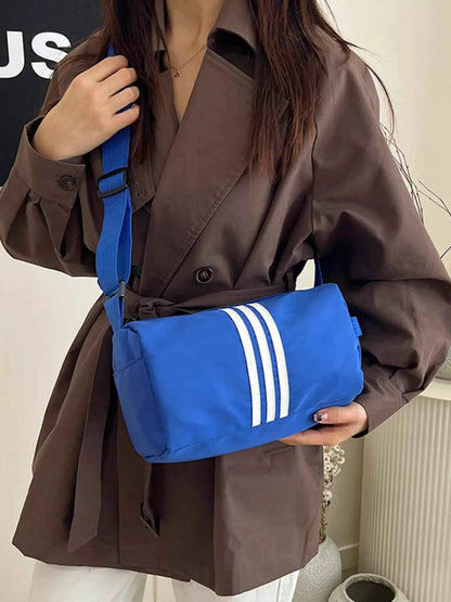 Striped Barrel Crossbody Bag