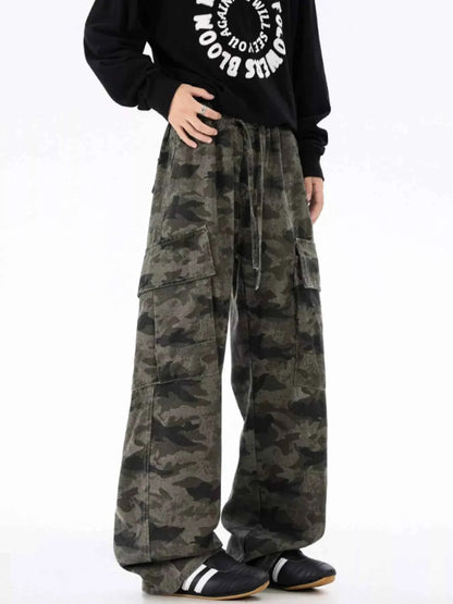 Men's Plus Size Camouflage Wide Leg Pants