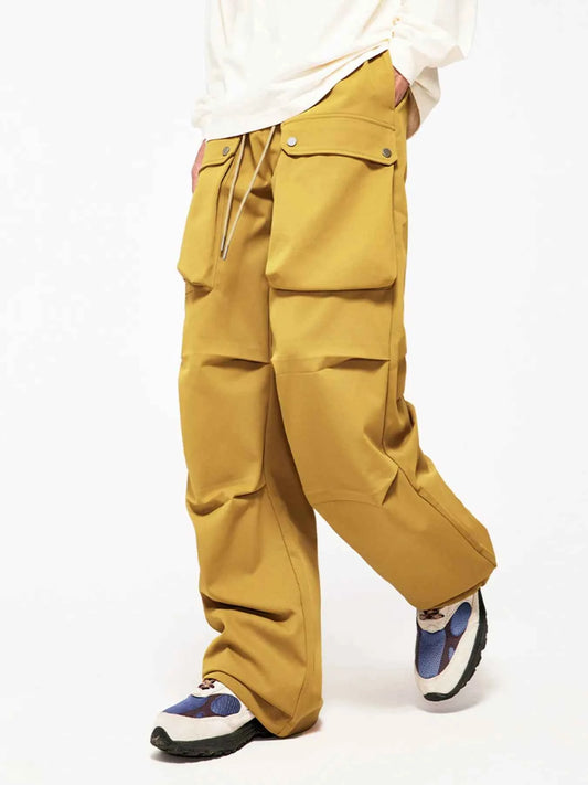 Men's Drawstring Wide Leg Cargo Pants