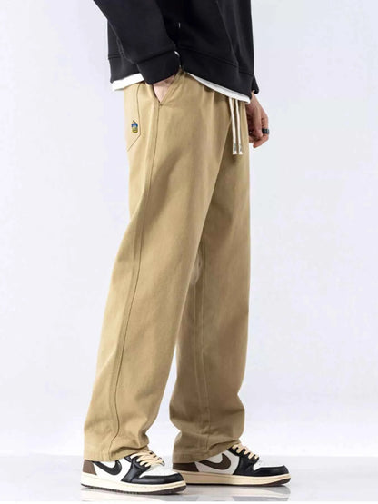 Men's Full Size Casual Loose-Fit Drawstring Pants Plus Size