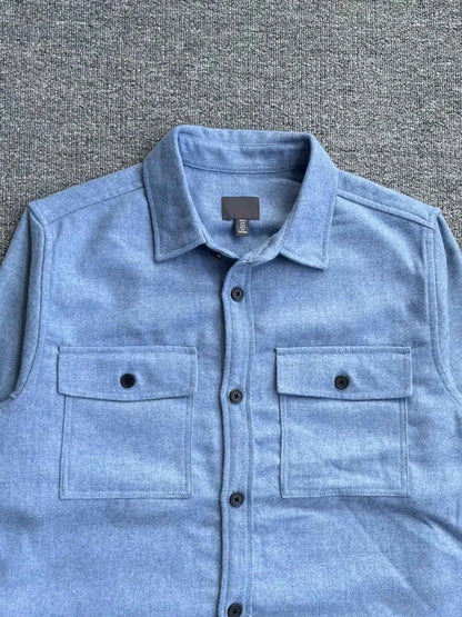 Men's Button Up Long Sleeve Shacket