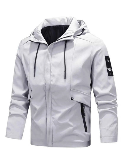 Men's Plus Size Casual Hooded Windproof Jacket