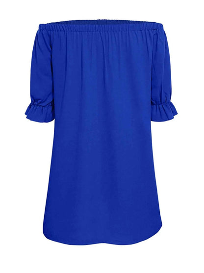 Off Shoulder Button Down Mini Shirt Dress