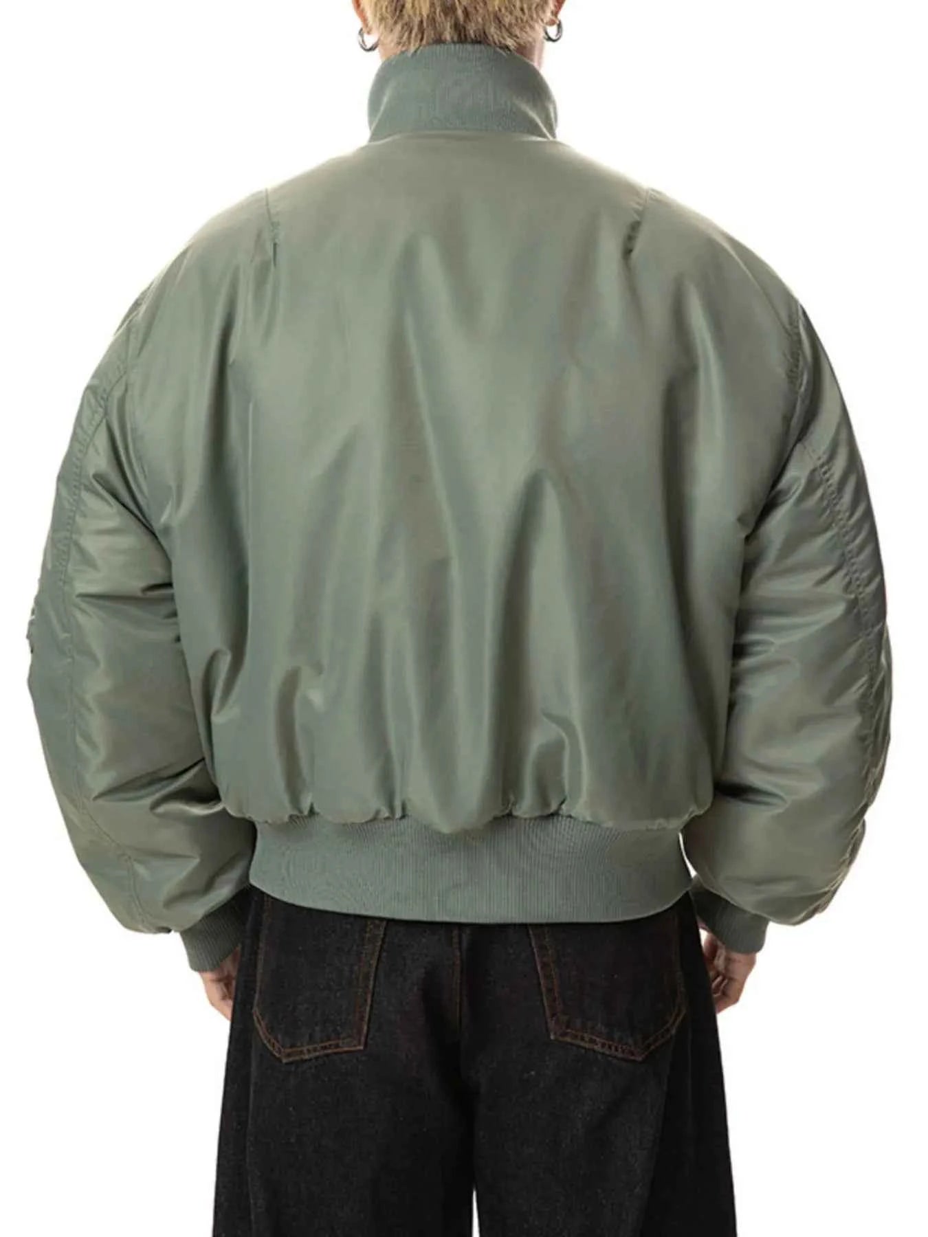 Men's Zip Up Long Sleeve Bomber Jacket