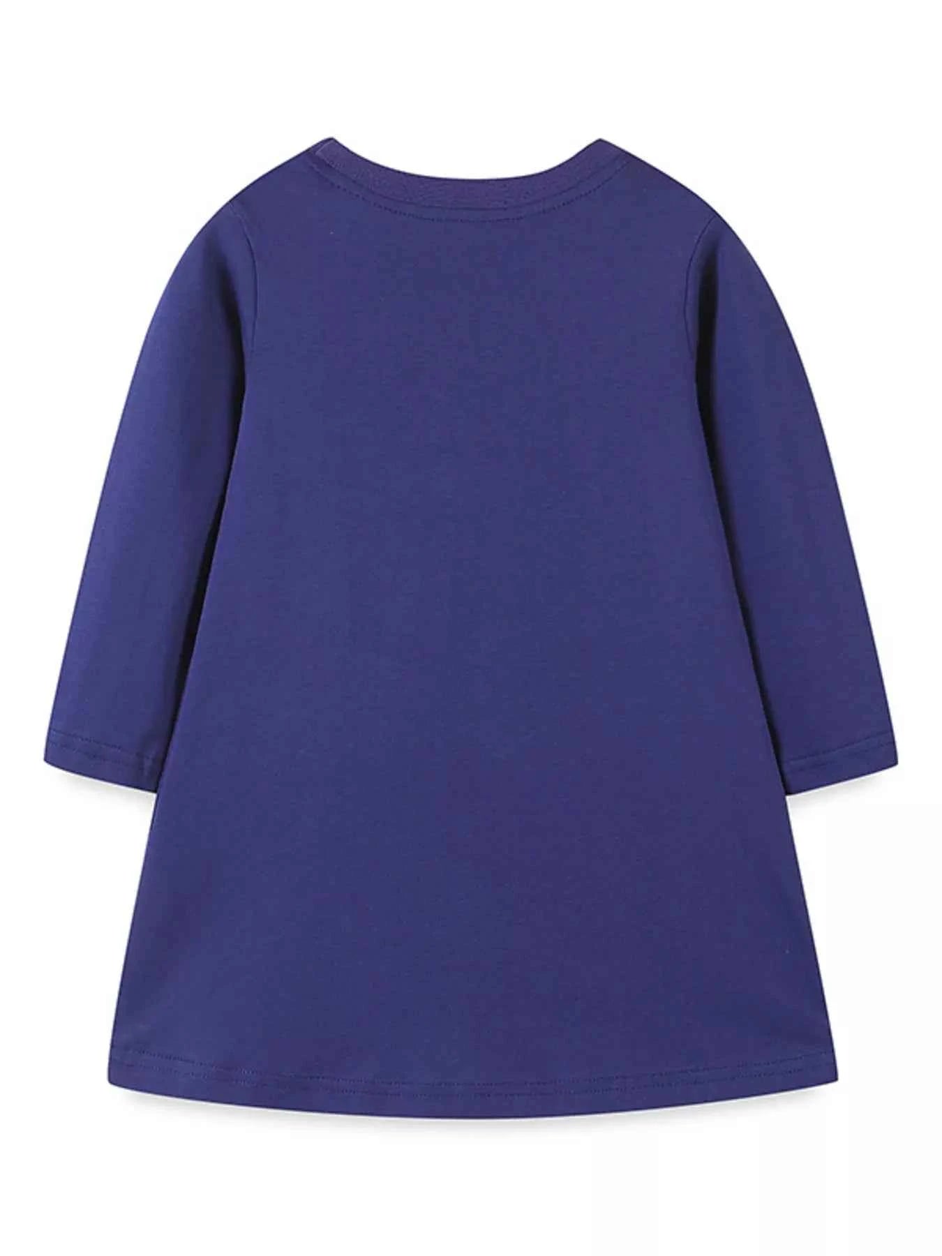 Children's Christmas Embroidered Long Sleeve Dress