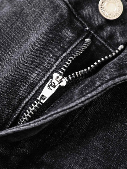 Men's Distressed Slim Fit Ripped Jeans