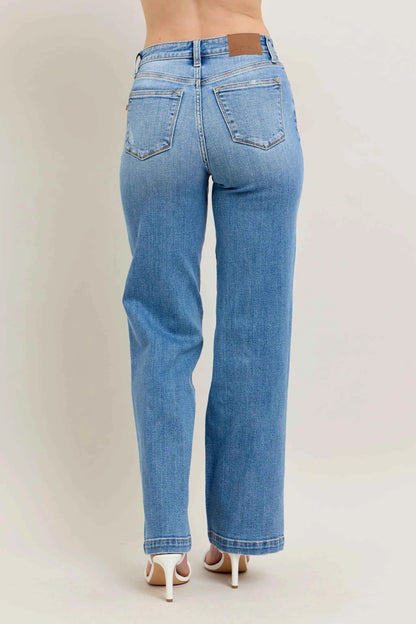 Judy Blue Full Size High Waist Straight Jeans Plus Size