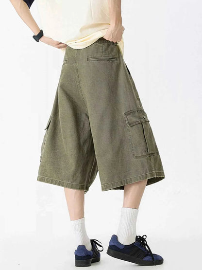 Men's Full Size Loose Fit Cargo Shorts Plus Size