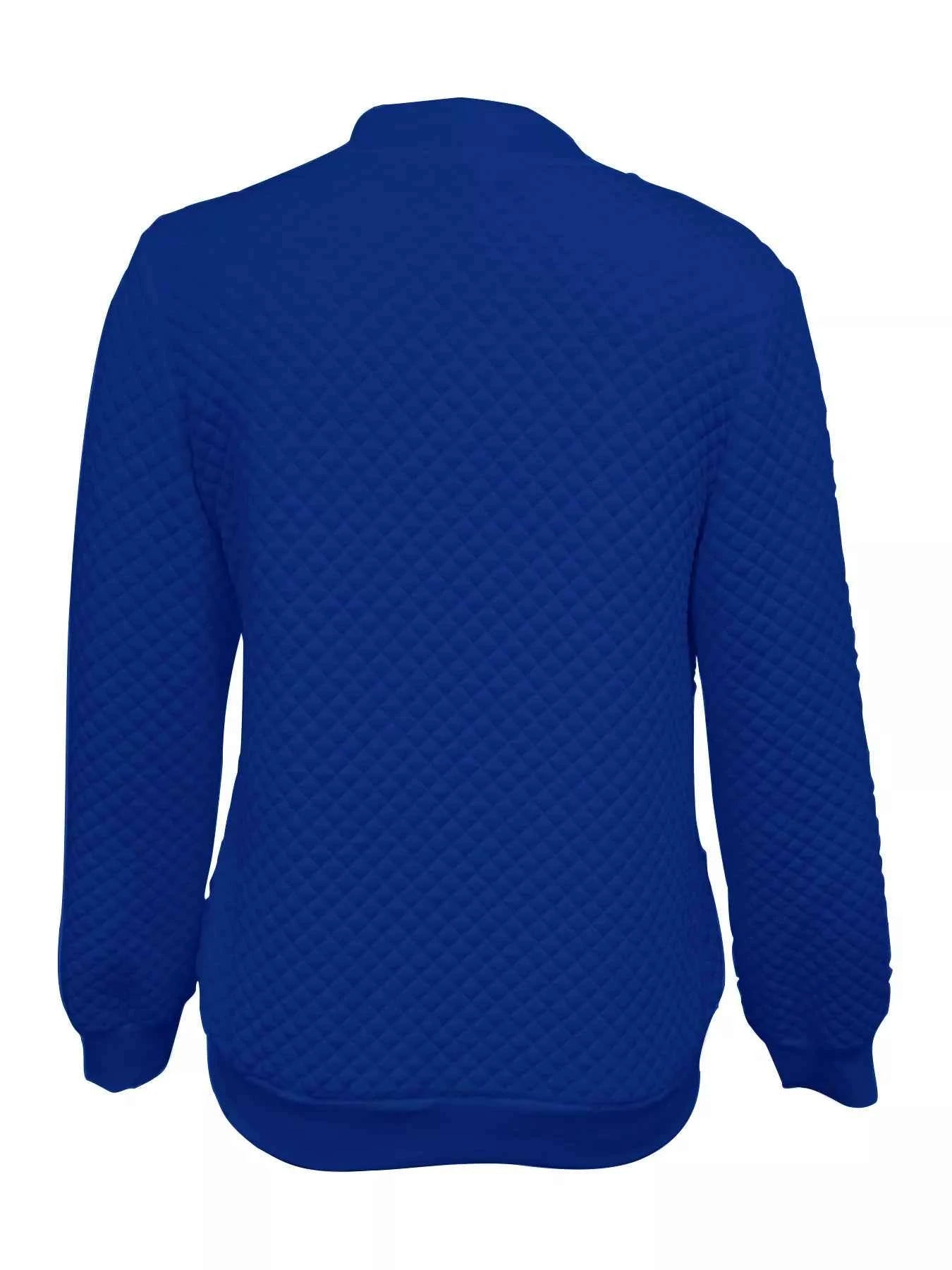 Textured Zip Up Long Sleeve Jacket