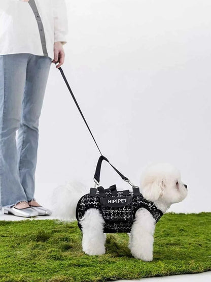 Plaid Pet Collar Harness and Leash Set