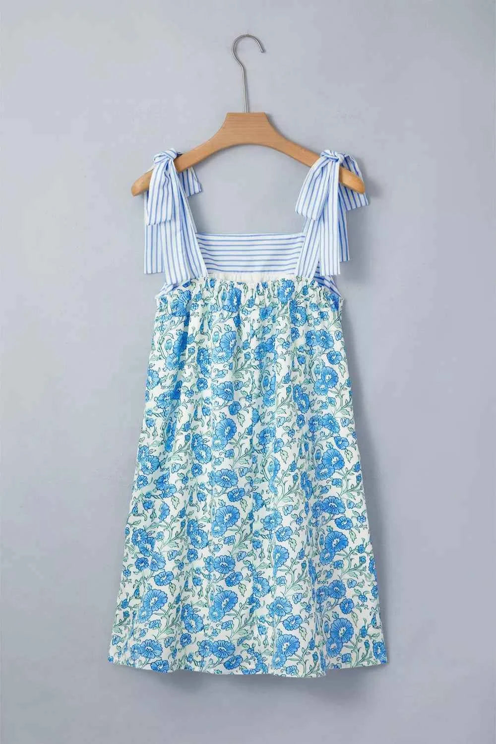 Floral Print Tie-Strap Mini Dress