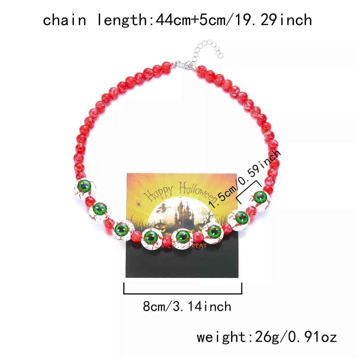 Halloween Beaded Necklace and Bracelet Jewelry Set