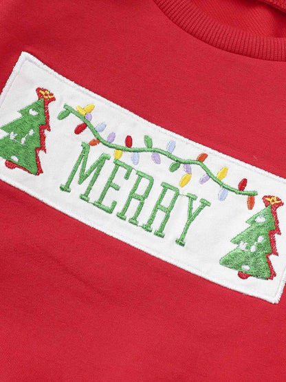 Children's Christmas Tree Sweatshirt & Pants Set