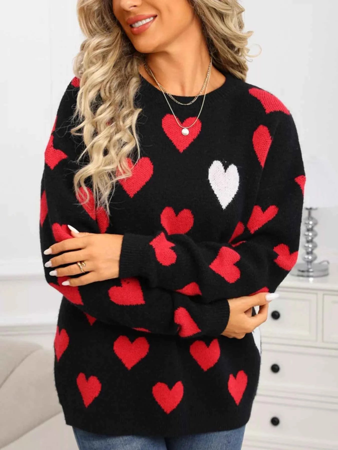 Valentine's Day Heart Crew Neck Sweater