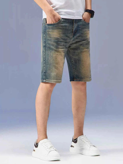 Men's Washed Denim Shorts