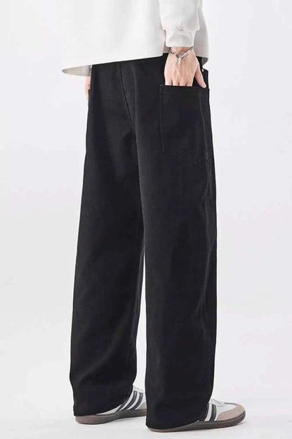 Men's Plus Size Loose Fit Drawstring Waist Jeans