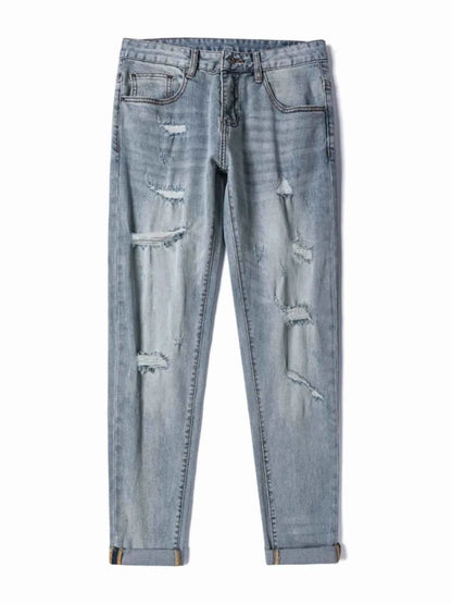 Men's Distressed Slim Fit Jeans