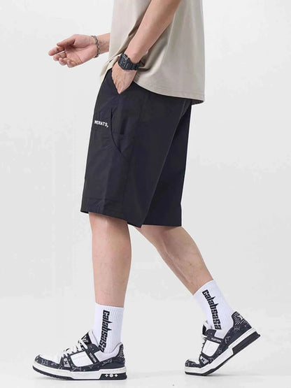 Men's Plus Size Drawstring Cargo Shorts