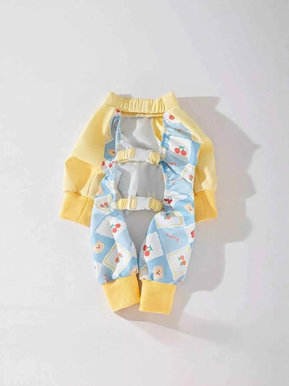 Cartoon Print Pet Jumpsuit