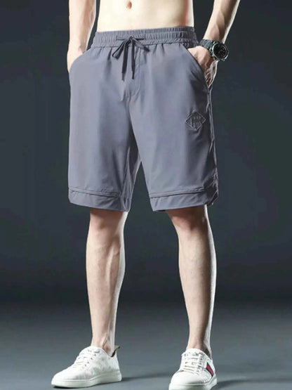 Men's Plus Size Drawstring Shorts with Pockets