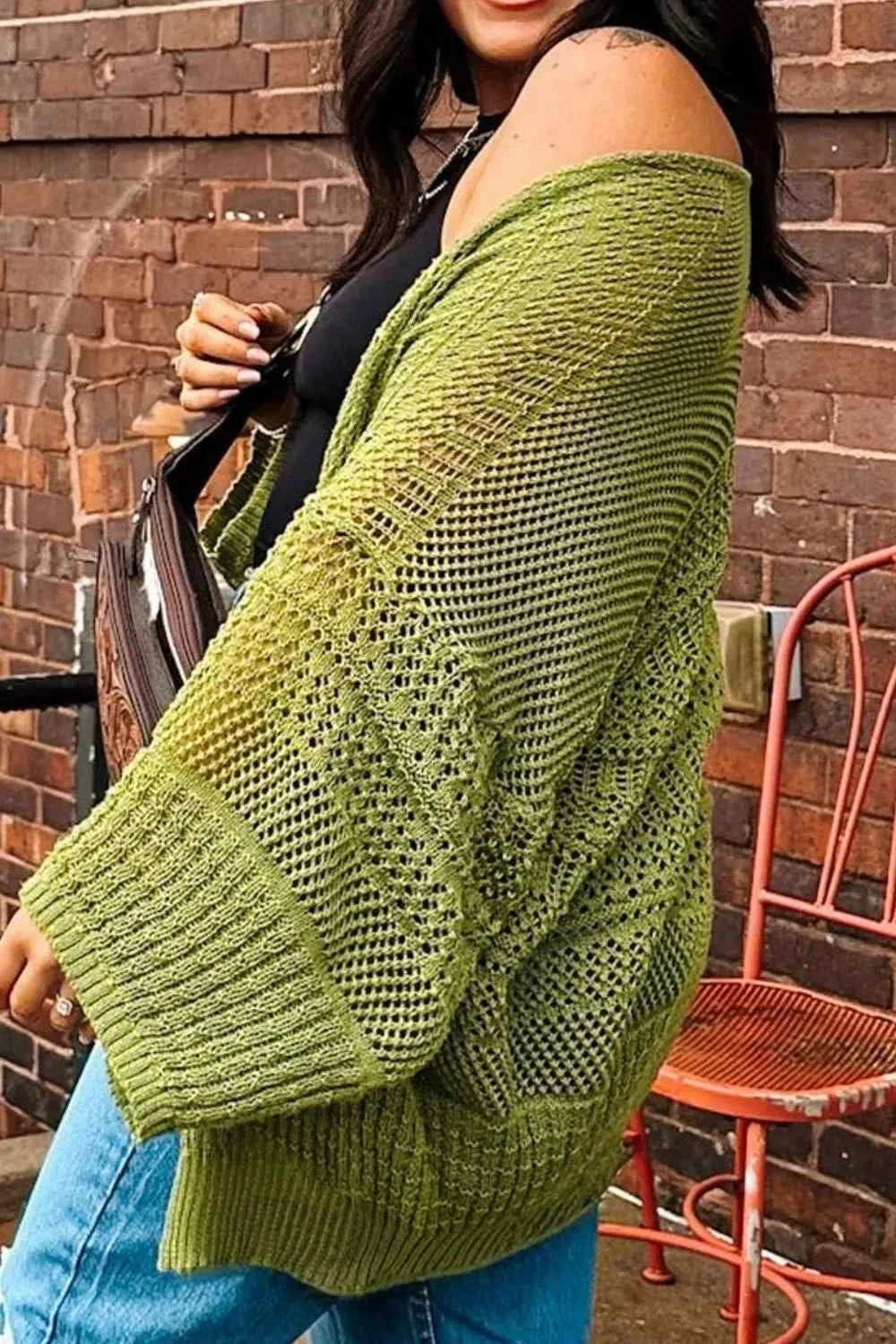 Chunky Knit Open Front Cardigan