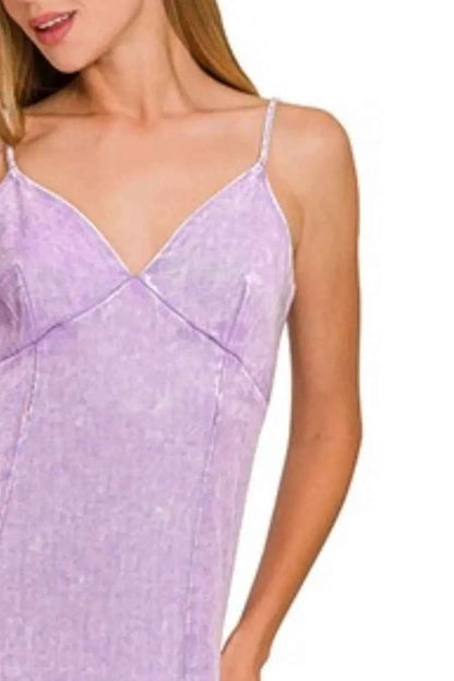 Zenana Tencel Mineral Washed Maxi Dress