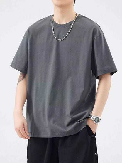 Men's Full Size Round Neck Short Sleeve T-Shirt Plus Size