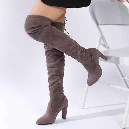 Over-the-Knee High Heel Boots