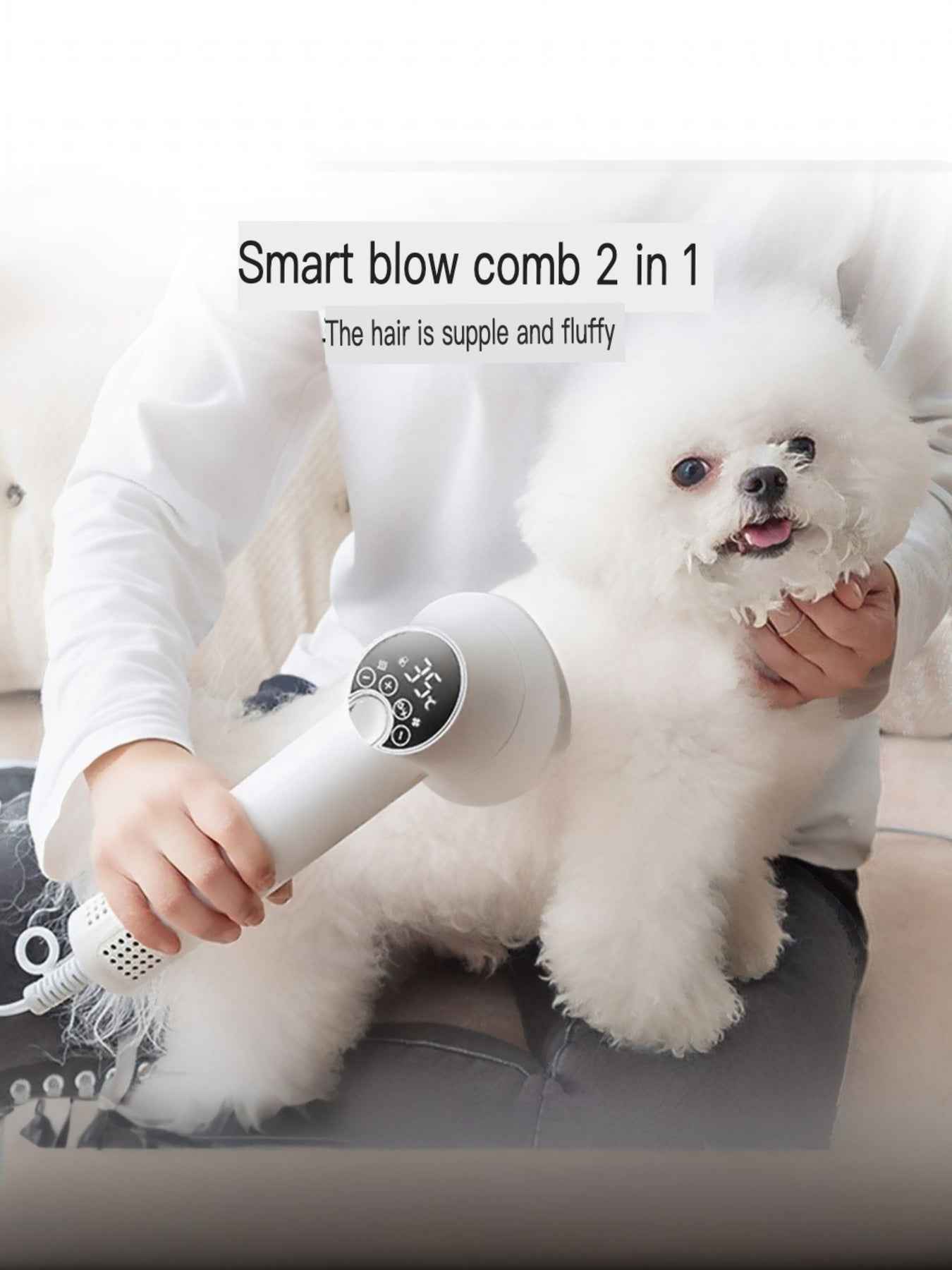 Low Noise Pet Hair Dryer & Comb