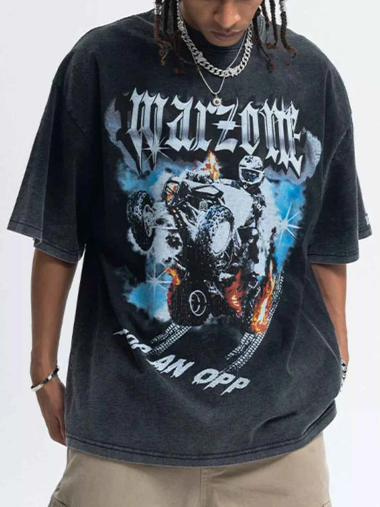 Men's Graphic Round Neck Half Sleeve T-Shirt