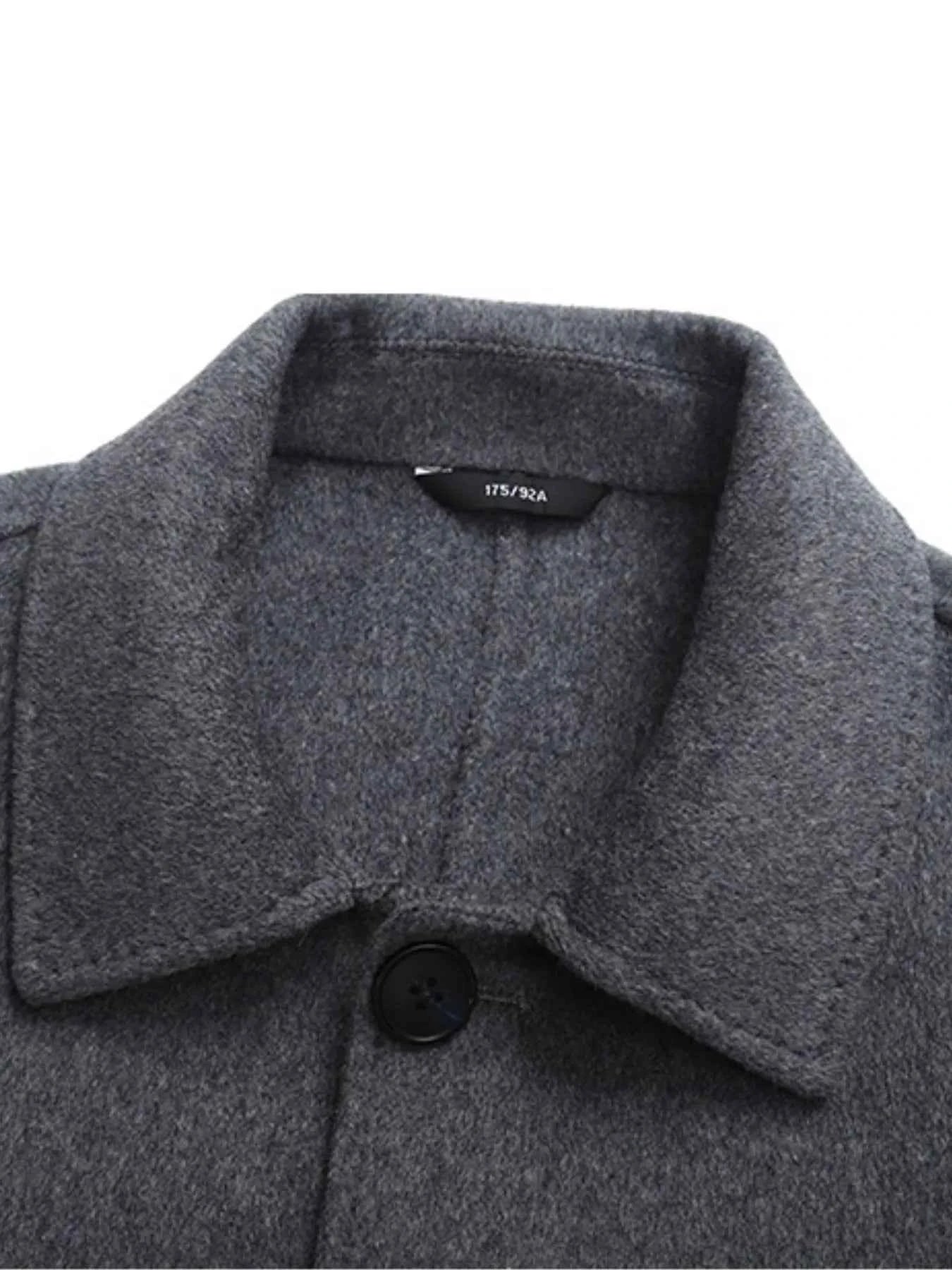 Men's Plus Size Long Sleeve Casual Longline Outerwear