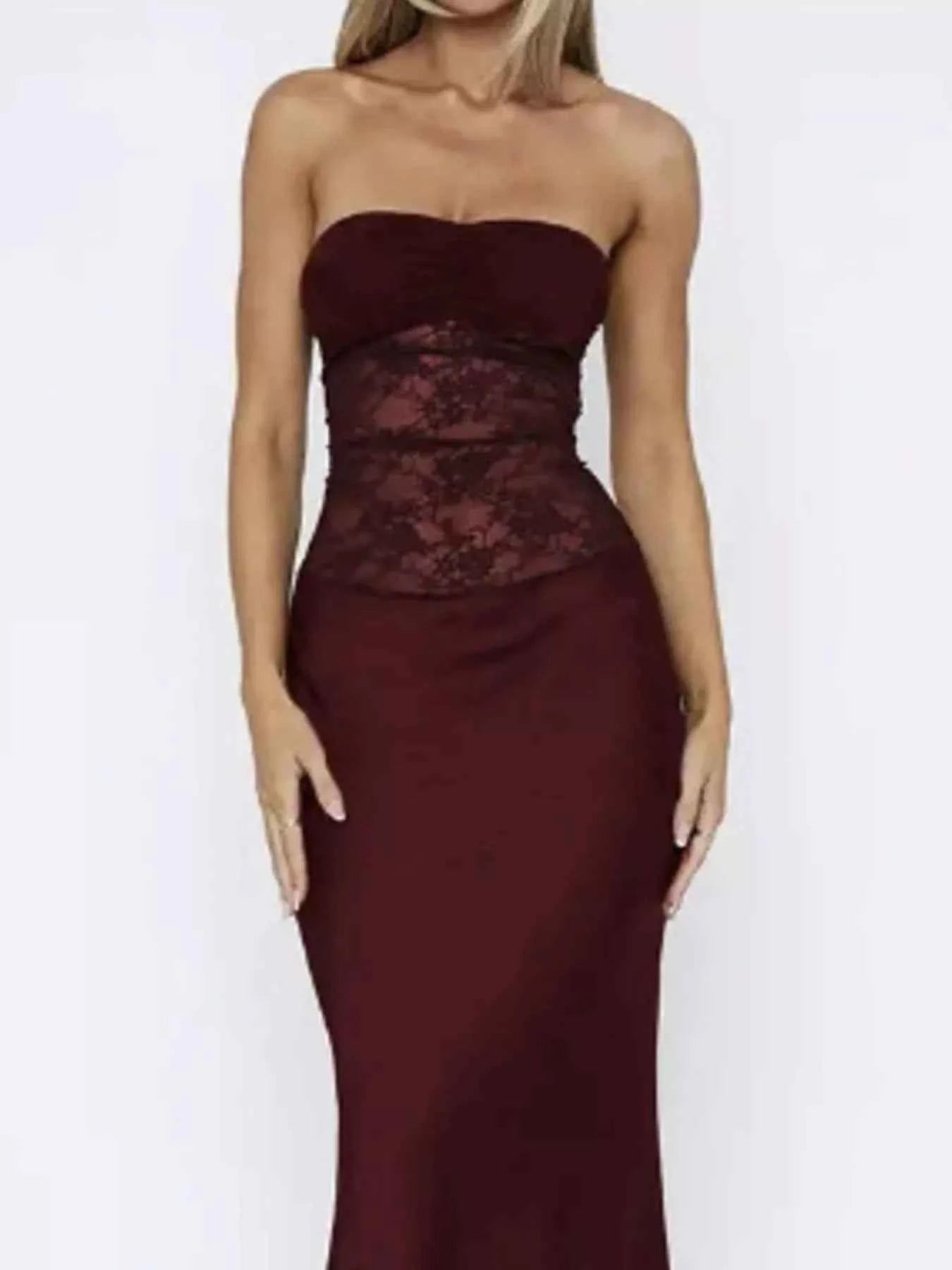 Lace Corset Maxi Dress