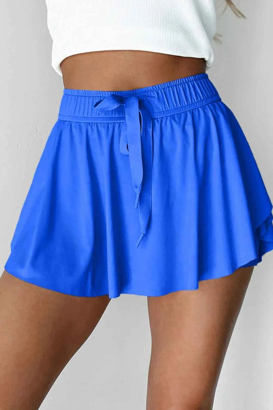 Drawstring Active Skorts