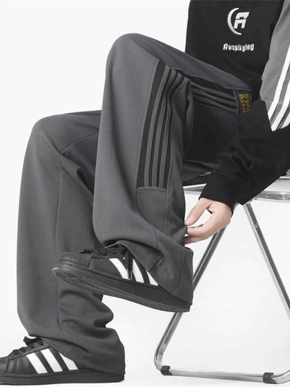 Men's Plus Size Wide Leg Drawstring Pants